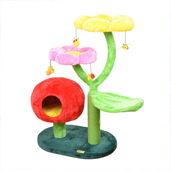 Multifunctional Gum Drop Cat Tree - Colorful and Interactive 4-Level Cat Tree