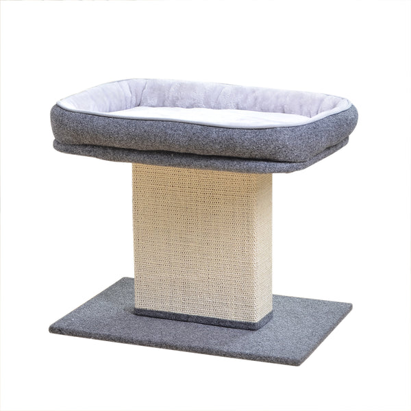 2-in-1 Mellow Cat Perch - Comfortable Cat Bed with Sisal Scratching Post